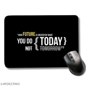 Black Colour Cool Mouse Pad – Anti-Slip Base, Smooth Surface & Durable Stitching (For Office, Home & Gaming Use)